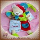 DOUDOU ET COMPAGNIE PELUCHE OURS MARIONNETTE OURSON VERT ROUGE SOS