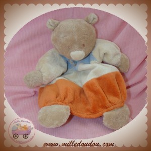 NOUKIE'S SOS DOUDOU OURS AUSTRALIA MARIONNETTE ECRU ORANGE