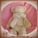 DIMPEL DOUDOU OURS ECRU ECHARPE BLANC SOS