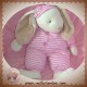 COROLLE SOS DOUDOU LAPIN RAYE ROSE 40 CM