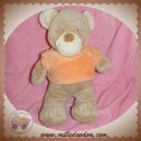 POMMETTE DOUDOU OURS BEIGE PULL ORANGE SOS