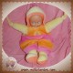 NOUNOURS SOS DOUDOU POUPEE CORPS JAUNE ORANGE ROSE FLEUR