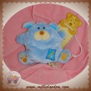 BABYNAT BABY NAT DOUDOU SOURIS CHIEN QUASI PLAT BLEU SOS