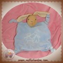 KALOO SOS DOUDOU LAPIN MARIONNETTE BLEU VELOURS ENFANT