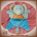 POMMETTE SOS DOUDOU ELEPHANT QUASI PLAT BLEU ORANGE