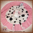 AUBERT SOS DOUDOU VACHE PLAT BLANCHE NOIR FLEUR TISSU
