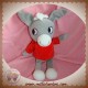 AJENA SOS DOUDOU ANE GRIS TROTRO PULL ROUGE NOUNOURS