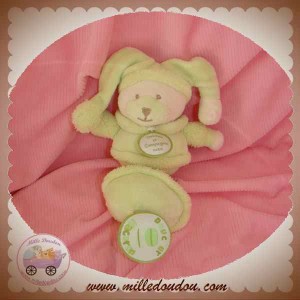 DOUDOU ET COMPAGNIE OURS VERT HOCHET MACARON SOS