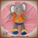 NICOTOY SOS DOUDOU ELEPHANT GRIS BLEU ORANGE KIABI