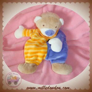 BABYSUN SOS DOUDOU OURS BEIGE PLAT JAUNE VIOLET