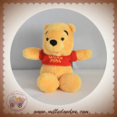 DISNEY DOUDOU OURS WINNIE L'OURSON PELUCHE JAUNE PULL ROUGE TISSU SOS