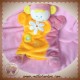 BABY LUNA DOUDOU FILLE POUPEE MARIONNETTE ORANGE ROSE FLEUR SOS