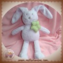 JACADI SOS DOUDOU LAPIN ROSE MUSICAL FLEUR VERT