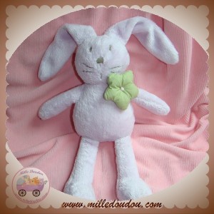 JACADI SOS DOUDOU LAPIN ROSE MUSICAL FLEUR VERT