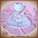 MGM DOUDOU OURS BLANC PLAT ROSE ECHARPE DODO D'AMOUR SOS