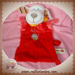 NICOTOY SOS DOUDOU MOUTON PLAT ROUGE NOEUD