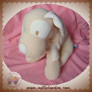 SUCRE D'ORGE DOUDOU CHIEN BEIGE BLANC SOS