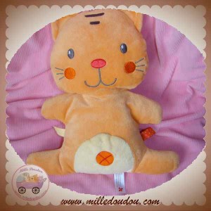 NICOTOY SOS DOUDOU CHAT QUASI PLAT ORANGE JAUNE SOS 