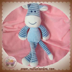 SOS TCF DOUDOU ZEBRE GIRAFE BLANC BLEU RAYE