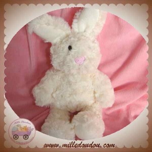 TCHIBO TCM DOUDOU LAPIN ECRU POIL TRUFFE ROSE SOS