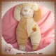 LASCAR SOS DOUDOU OURS CHAT ECRU BEIGE MIEL