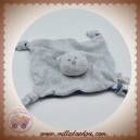 BOUT'CHOU MONOPRIX DOUDOU SOS CHAT PLAT GRIS TISSU BLEU NOEUD