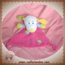 MAXITA DOUDOU CHIEN SNOOPY BLANC PLAT ROSE SOS