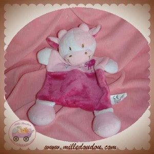 VETIR DOUDOU VACHE GIRAFE ROSE FUSHIA PLATE SOS