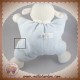 BOUT'CHOU MONOPRIX DOUDOU MOUTON BLANC CORPS QUASI PLAT BLEU SOS