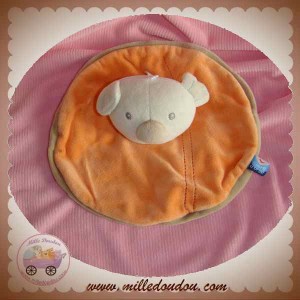 SUCRE D'ORGE DOUDOU PANDA OURS PLAT ROND ORANGE BEIGE SOS