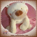 KIABI SOS DOUDOU OURS ECRU BEIGE JOUE ROSE