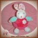 TOODO SOS DOUDOU LAPIN BOULE FLUORESCENT ROSE VERT FLEUR