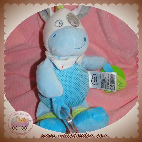 doudou musical cheval vache bleu vert oiseau Mots d'enfants Leclerc