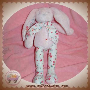 SERGENT MAJOR DOUDOU LAPIN ROSE JAMBES FLEURS ECHARPE SOS