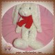 TCF DOUDOU LAPIN BOUCLETTE BLANC ECHARPE ROUGE TOUT COMPTE FAIT SOS