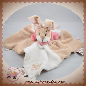 NOUKIE'S DOUDOU LAPIN OSCARINE BINZ PLAT BEIGE ROSE MARRON SOS