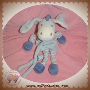 SUCRE D'ORGE SOS DOUDOU ANE BLEU ATTACHE TETINE