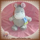 NICOTOY SOS DOUDOU ZEBRE CHEVAL GRIS ECHARPE BLEU FEUILLES 28 cm 