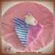 BABY CLUB C&A DOUDOU SOURIS PLAT RAYE BLEU ROSE SOS