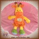 KIABI SOS DOUDOU GIRAFE JAUNE ORANGE SALOPETTE MA PTITE TRIBU 26 cm