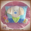 NICOTOY SOS DOUDOU COUSSIN BLEU CHIEN COEUR FLEUR