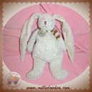 BABYNAT DOUDOU LAPIN ECRU GRIS ECHARPE MARRON SOS