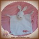 GUIGOZ SOS DOUDOU LAPIN BLANC VELOURS PLAT NOEUD