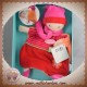 COROLLE SOS DOUDOU POUPEE PLATE MARIONNETTE ROUGE ORANGE FLEUR GRENADINE