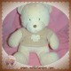 KIABI SOS DOUDOU OURS ECRU PULL BEIGE COEUR NICOTOY