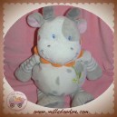 NICOTOY DOUDOU ZEBRE VACHE BLANCHE GRISE FEUILLE REMBOURRE 30 cm SOS