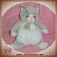 HISTOIRE D'OURS DOUDOU CHAT A POIL BLANC REFLET GRIS MARRON SOS