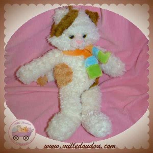 HISTOIRE D'OURS DOUDOU CHAT BLANC ECRU MARRON SOS