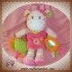 NICOTOY DOUDOU GIRAFE VACHE BLANCHE ROBE ROSE OISEAU EVEIL SOS