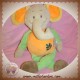 DOU KIDOU DOUDOU ELEPHANT BEIGE ORANGE VERT SOS